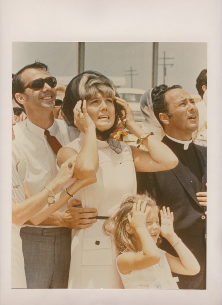 Barbara Cernan during the Apollo 10 launch in 1969.