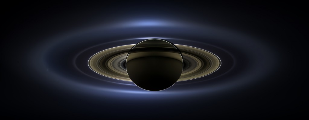 'The Day the Earth Smiled', taken by NASA's Cassini craft in 2013, shows Earth through Saturn's rings. The image spans some 650,000 kilometres and is a mosaic crafted from photographs taken over four hours.