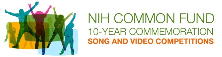 Logo for the NIH Common Fund 10-Year Commemoration Song & Video Competitions