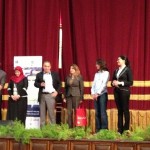 The winners of the first FameLab Egypr 2013 heat in Cairo University.