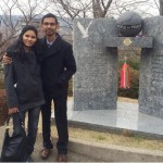 Sivasankaran Harish with wife Sowmyaa at the Nagasaki Atomic Bomb Museum in Nagasaki, Japan.
