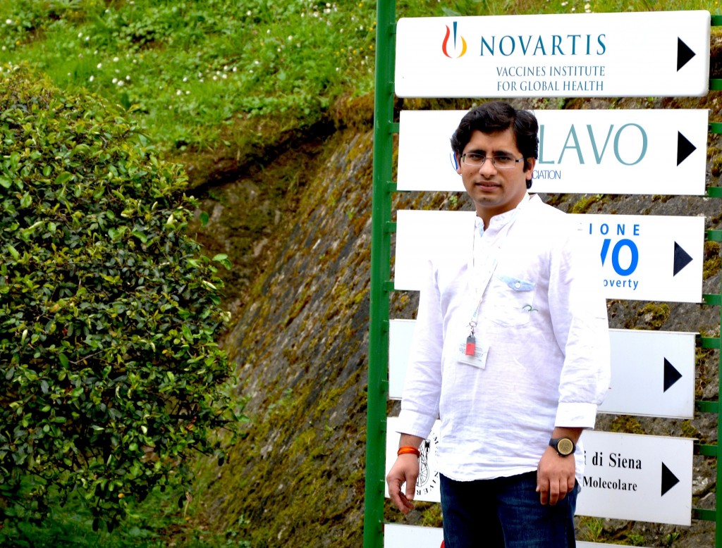 Arun Kumar at the Novartis Vaccines & Diagnostics in Siena, Italy.