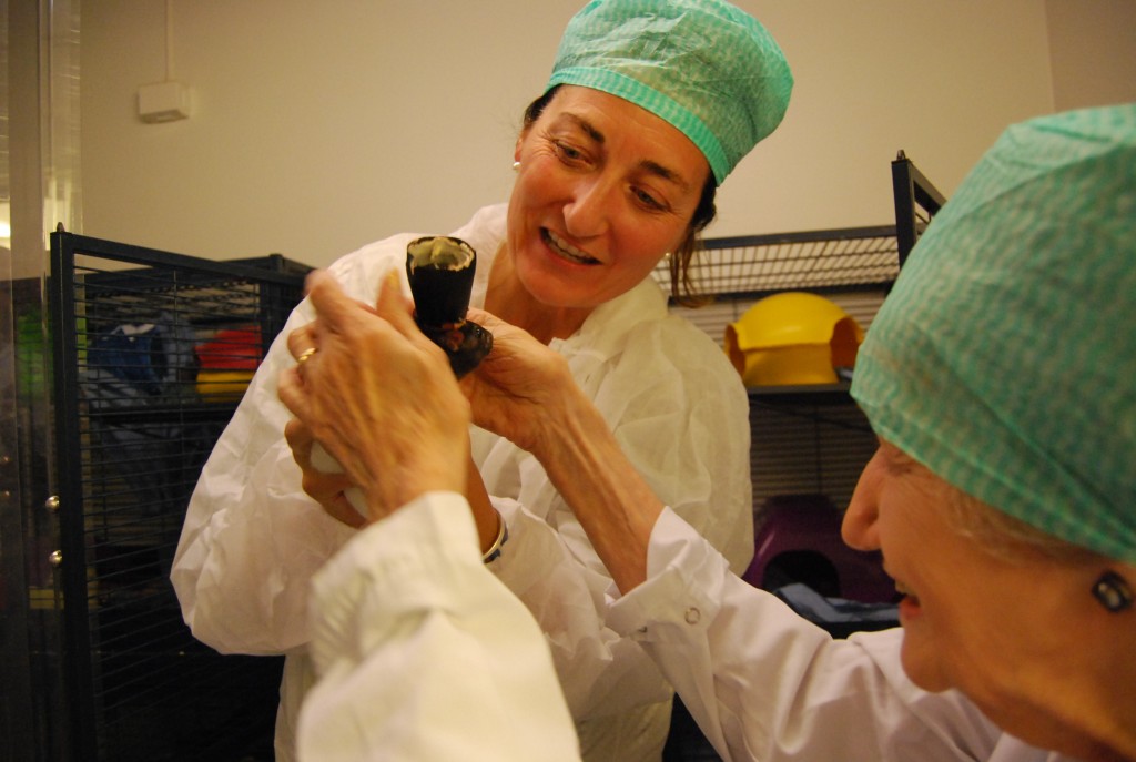 May-Britt Mosers in her lab with Brenda Milner