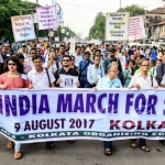 The march in Kolkata
