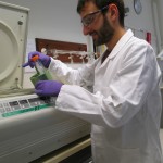 Albert in his lab
