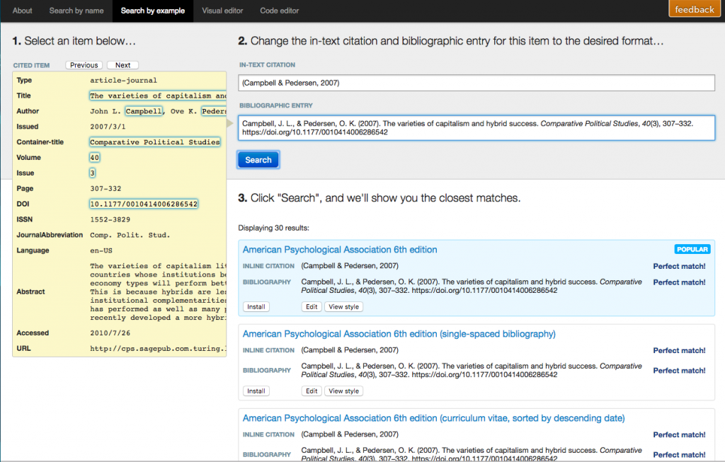 TechBlog: Create the perfect bibliography with the CSL Editor