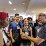 Chalfie talking to students at Lindau 2017