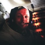 Neil Armstrong in the lunar lander after his historic moon walk.