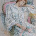 "A Young Woman Asleep In A Chair"