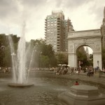 A little bit of rain, but all in all a great day in Washington Square Park