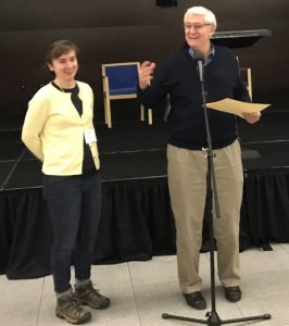 Tatiana receives the prize from Robert Birgeneau