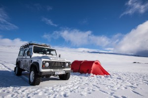 The team did their majority of their preparation in Iceland prior to the expedition. Land Rover.