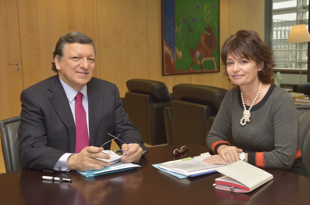 Anne with President of the European Commission,  Jos Manuel Barroso.