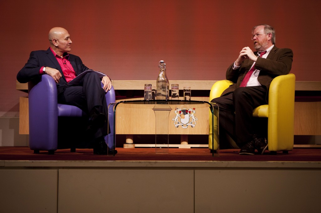 Bill Bryson talks to Professor Jim Al-Khalili OBE at a special Royal Society event held on 15 April 2014. (Full talk available at the bottom of this article.)